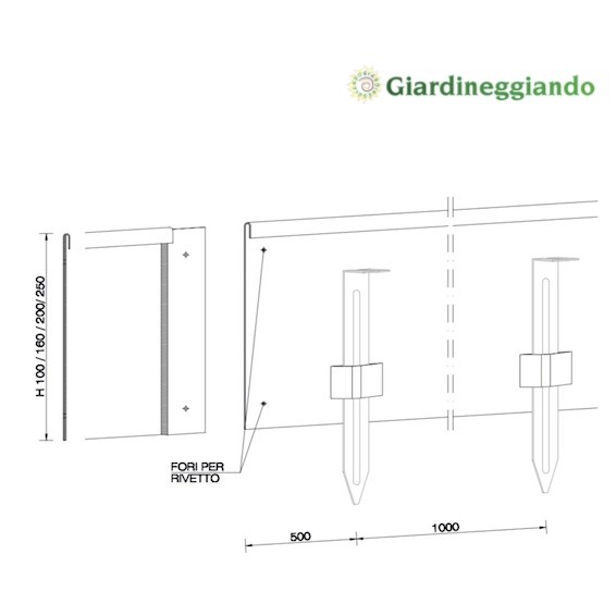 Giardineggiando Bordura Acciaio CORTEN Per Aiuole Confezione 10 Mt H 10 16 20 25 Cm