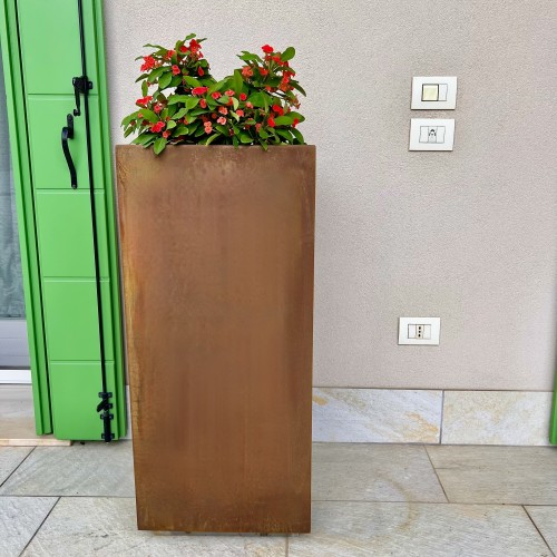 Fioriera+in+acciaio+corten%2C+soluzione+per+outdoor+e+indoor